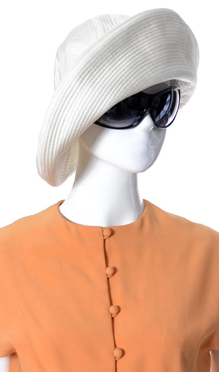 1960s Vintage White Floppy Hat from Emme Lord & Taylor