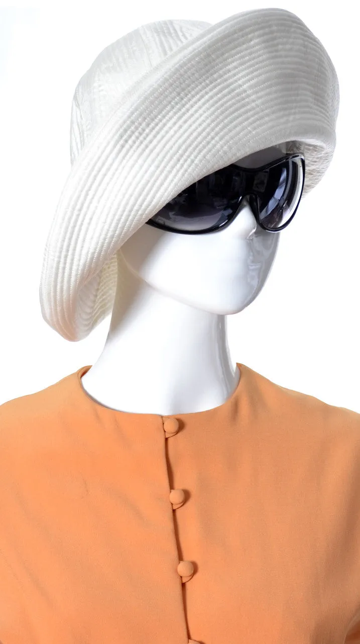 1960s Vintage White Floppy Hat from Emme Lord & Taylor