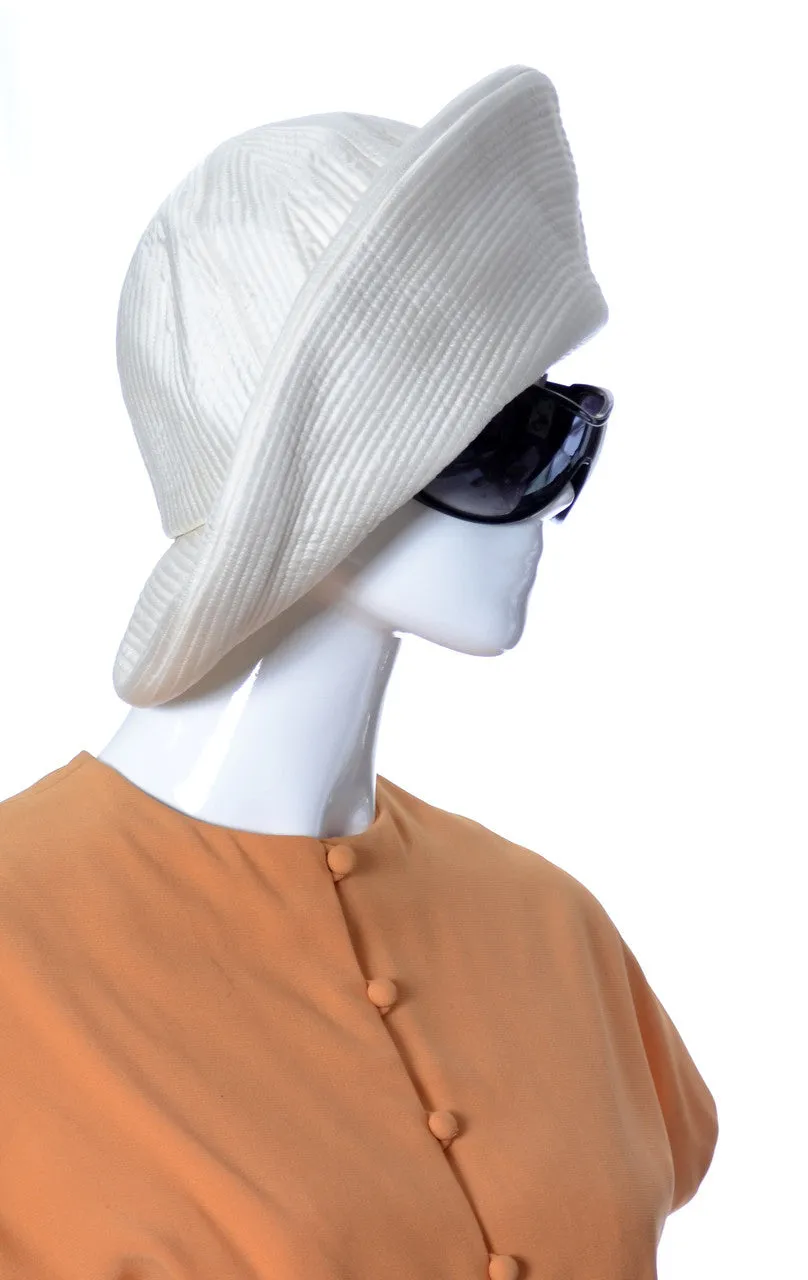 1960s Vintage White Floppy Hat from Emme Lord & Taylor