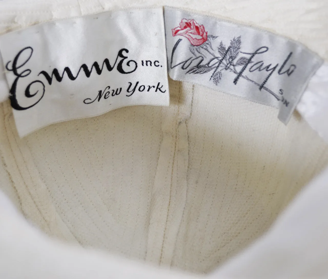 1960s Vintage White Floppy Hat from Emme Lord & Taylor