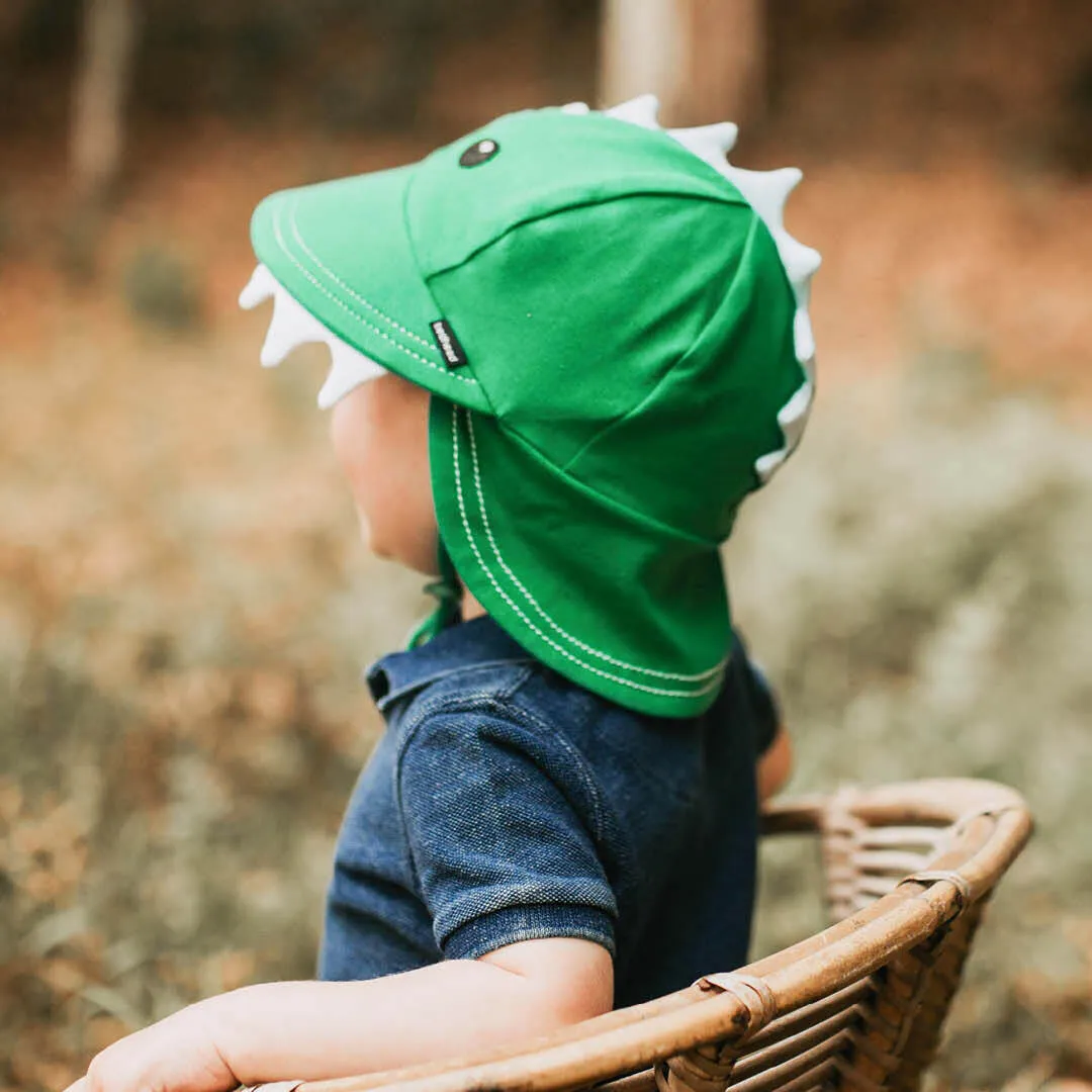 Bedhead: Legionnaire Flap Sun Hat Dinosaur Green