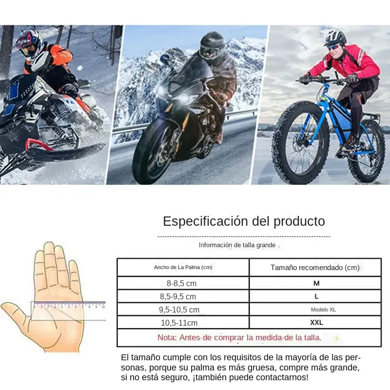 Bicycle Gloves Waterproof Moto Gloves Windproof Thermal Fleece Riding Skiing Gloves Touch Screen Protection