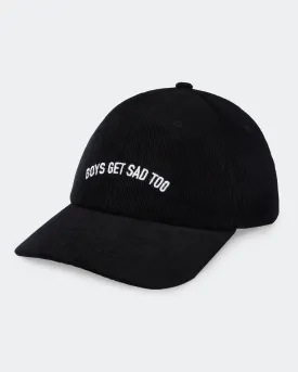 BLOCK LOGO CORDUROY CAP BLACK