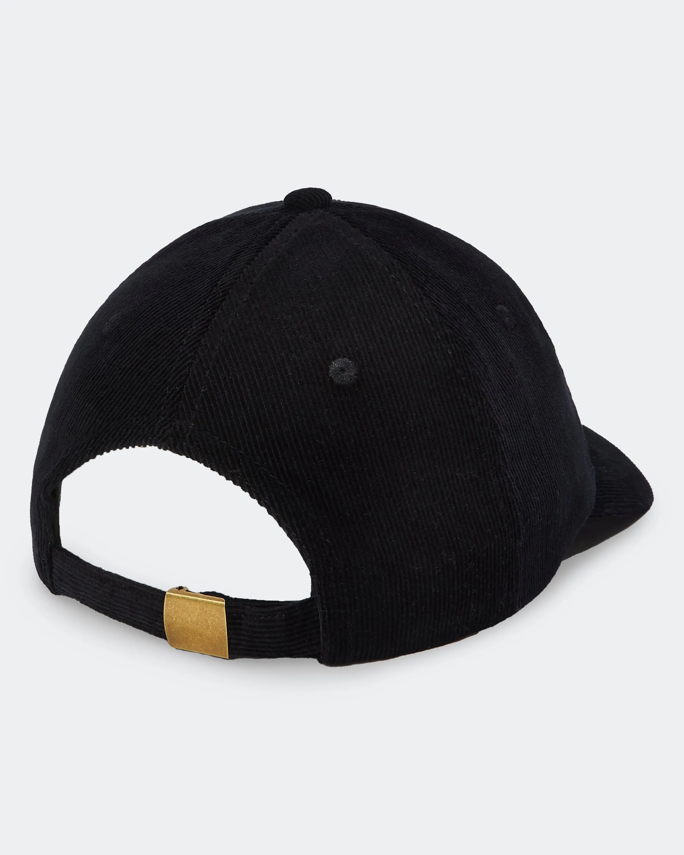 BLOCK LOGO CORDUROY CAP BLACK