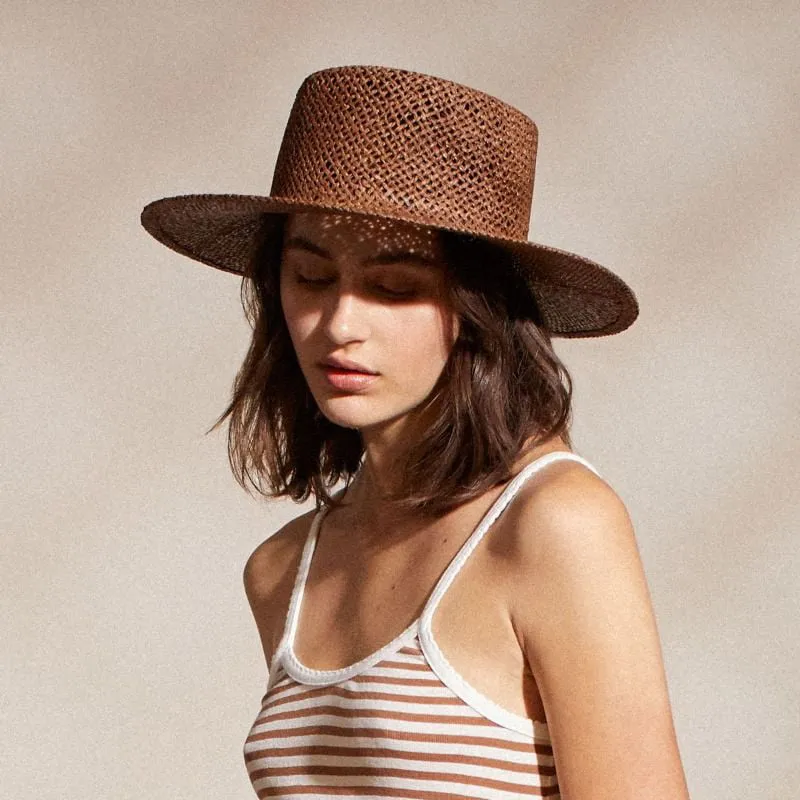 Brixton Hats Whitney Straw Sun Hat - Brown