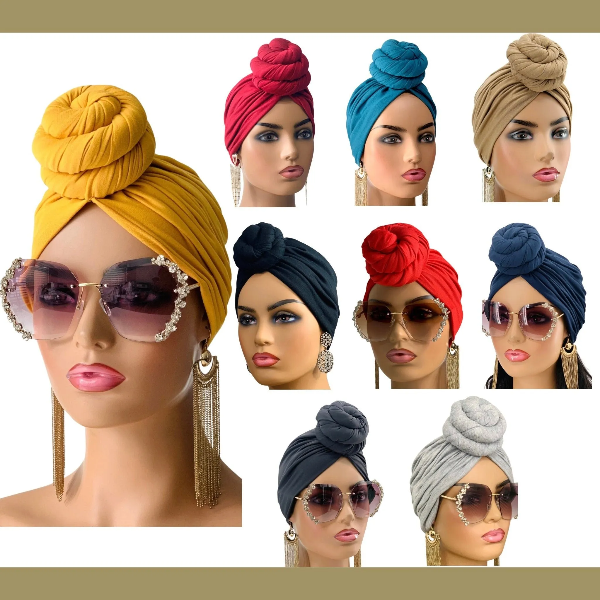 Bun Style Pre-Tied Turban