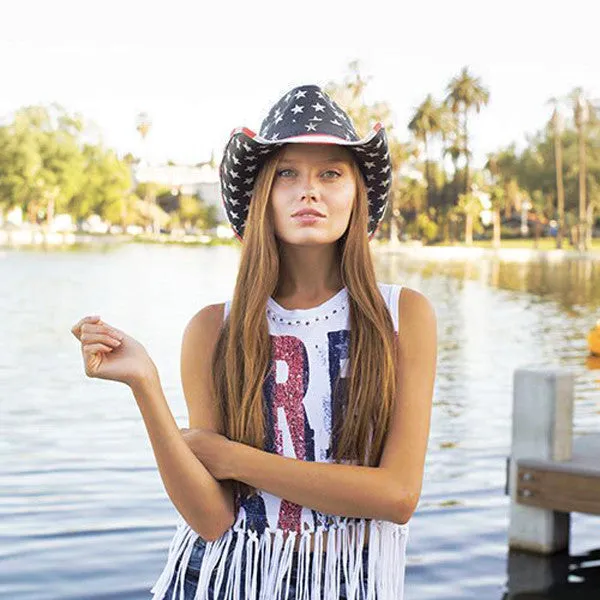 California Hat Company - American Flag Cowboy Hat