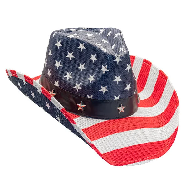 California Hat Company - American Flag Cowboy Hat