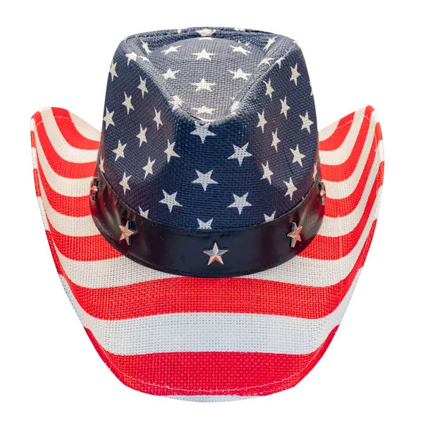 California Hat Company - American Flag Cowboy Hat