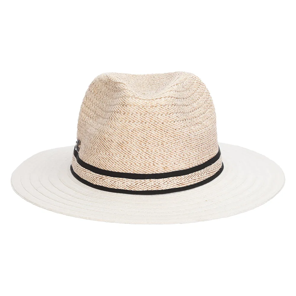 Callanan Hats Bobbi Paper Braid Safari Fedora Hat - White