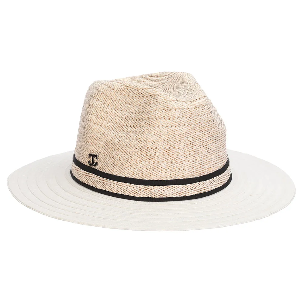 Callanan Hats Bobbi Paper Braid Safari Fedora Hat - White