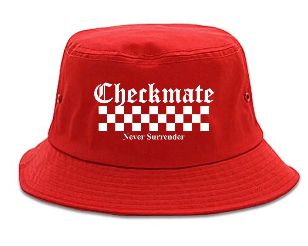 Checkmate Never Surrender Chess Mens Bucket Hat