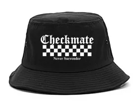 Checkmate Never Surrender Chess Mens Bucket Hat