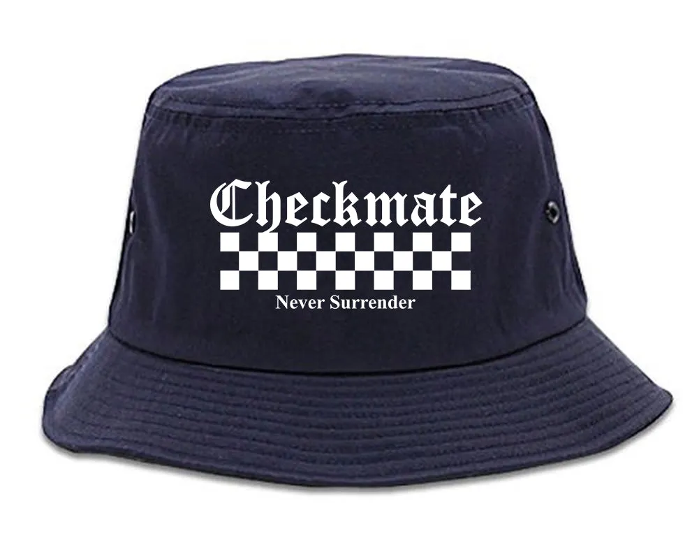 Checkmate Never Surrender Chess Mens Bucket Hat