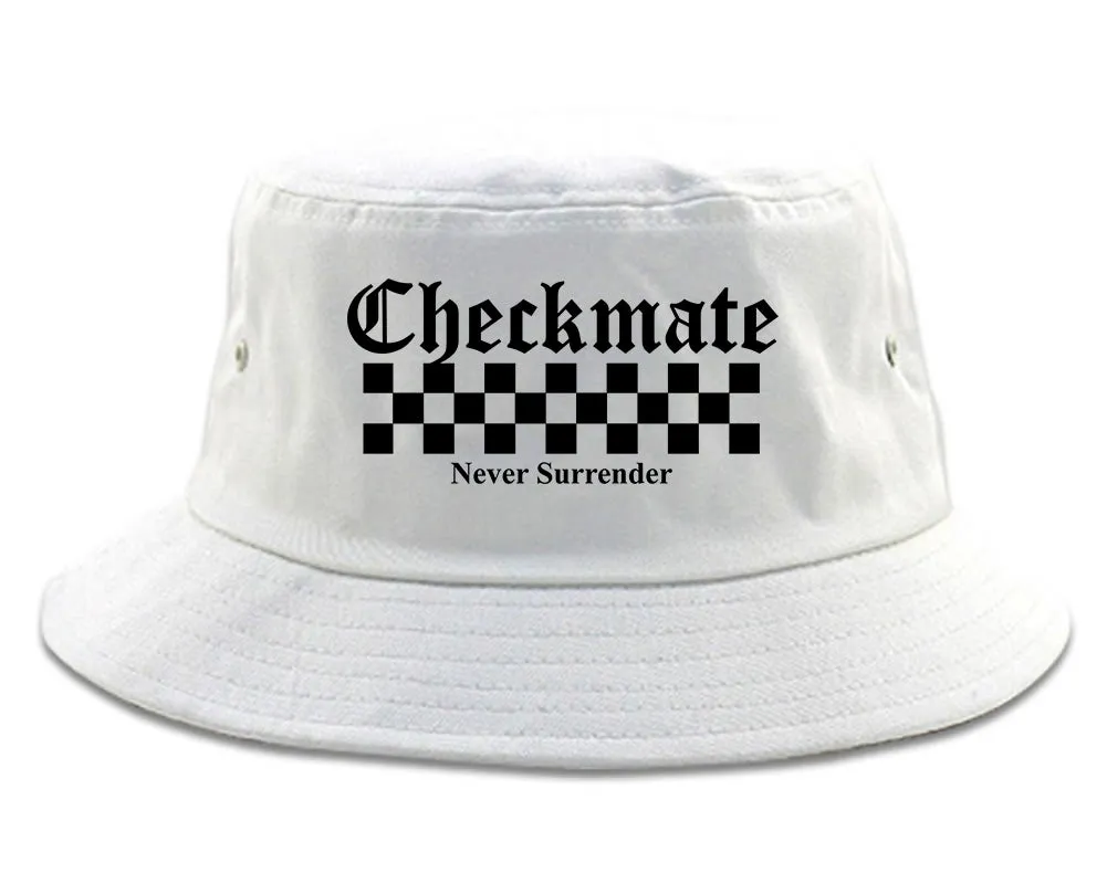 Checkmate Never Surrender Chess Mens Bucket Hat