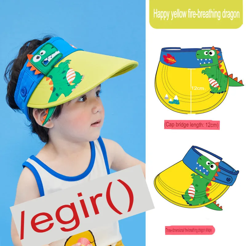 children's hat summer sun protection large brim sun hat for boys and girls sun hat empty top hat