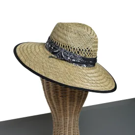 Chokore Wide Brim Grass Panama Straw Hat (Beige)