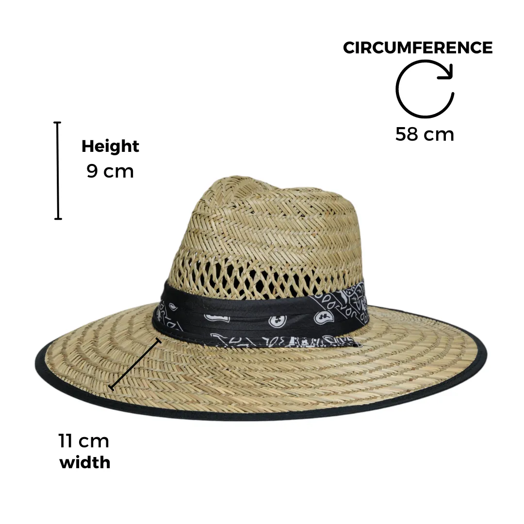 Chokore Wide Brim Grass Panama Straw Hat (Beige)