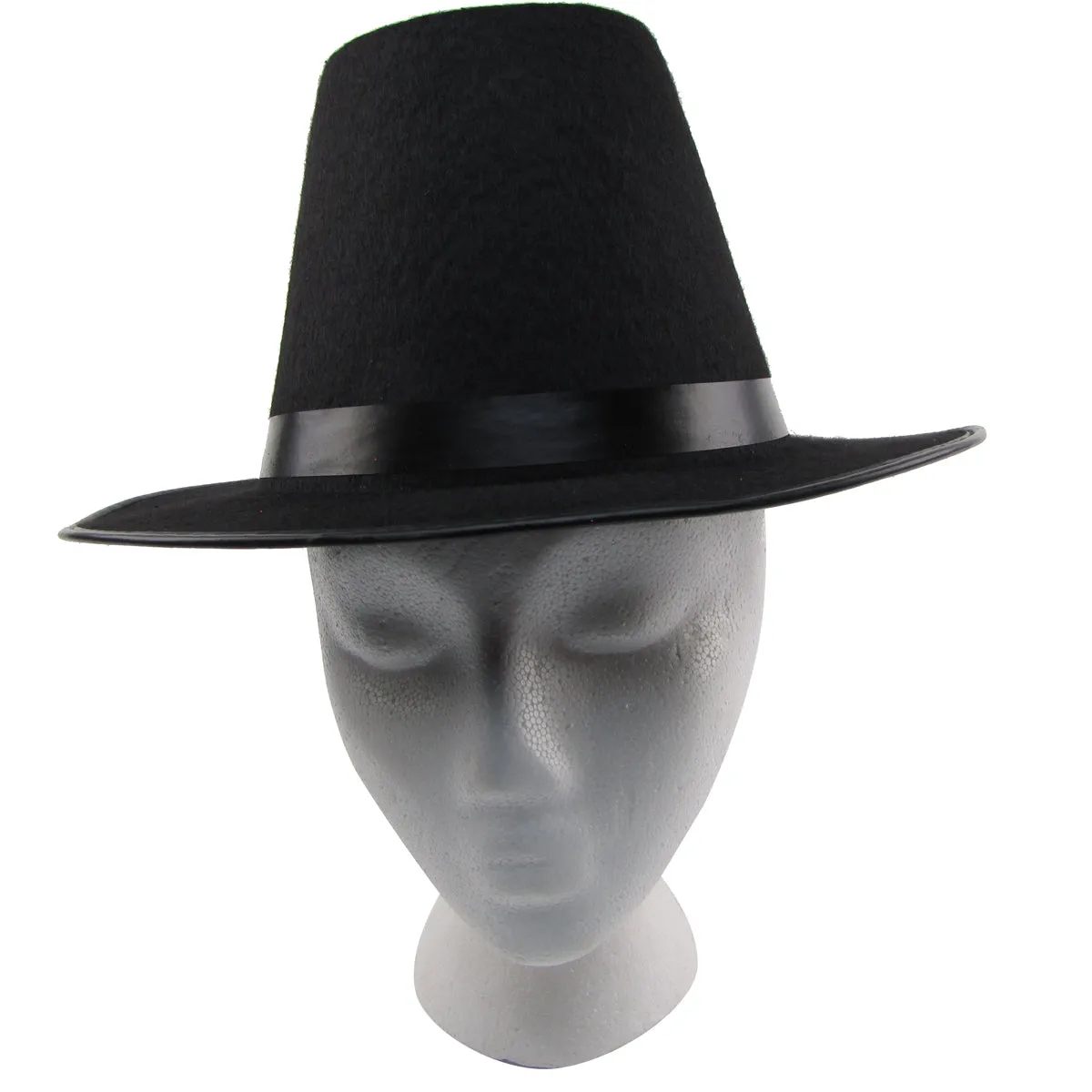 Colonial Pilgrim Tall Black Wide Brim Hat