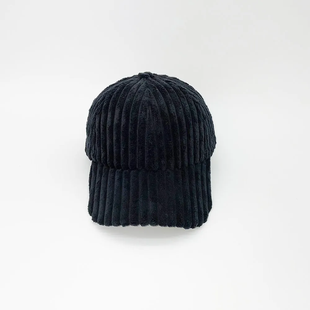 Corduroy Cap in Black