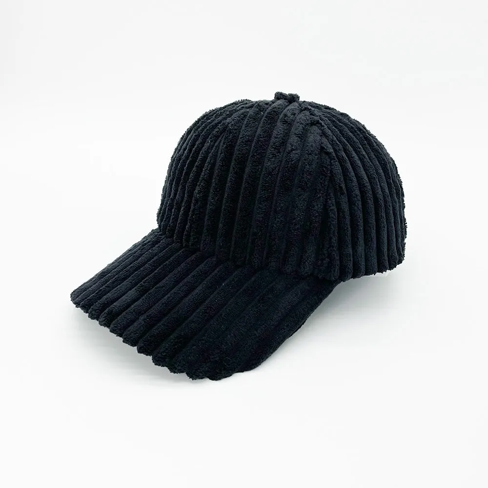 Corduroy Cap in Black