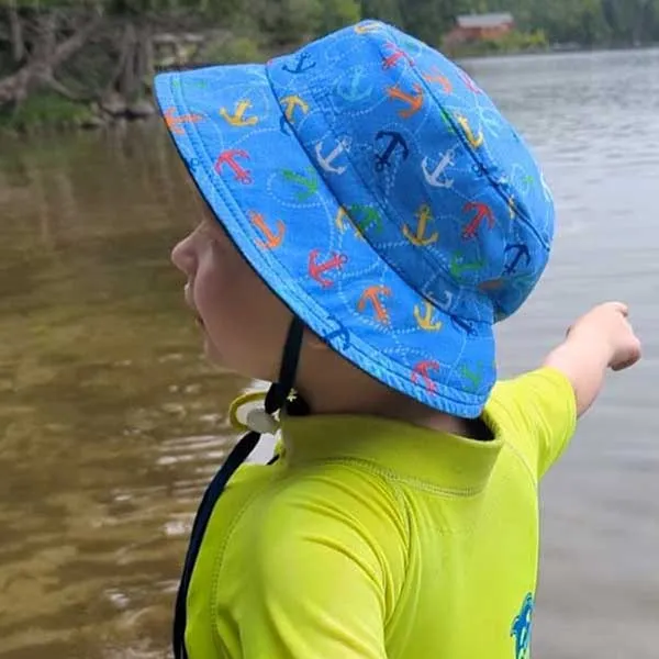 Cutest Kid's Sun Hats, sewing pattern and instructions, two brim sizes, four head sizes, digital format