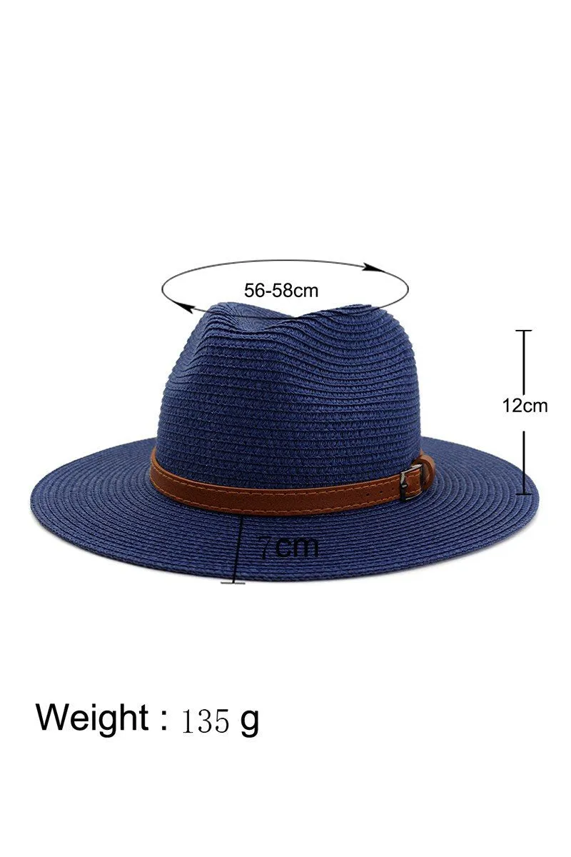 DANDY STITCHED BELT SUMMER PANAMA HAT