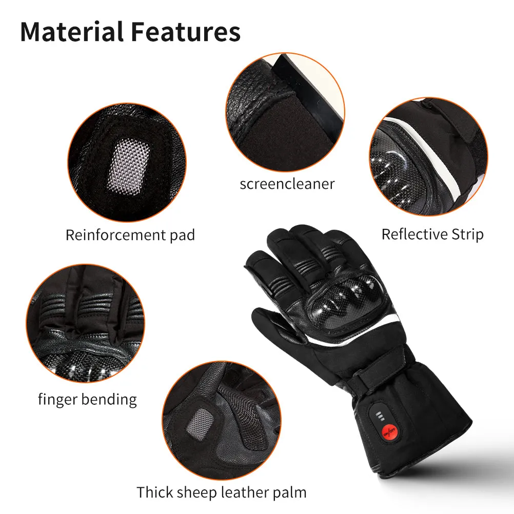 DAY WOLF Top-Notch Heated Motorcycle Gloves with a Tough Protective Shell