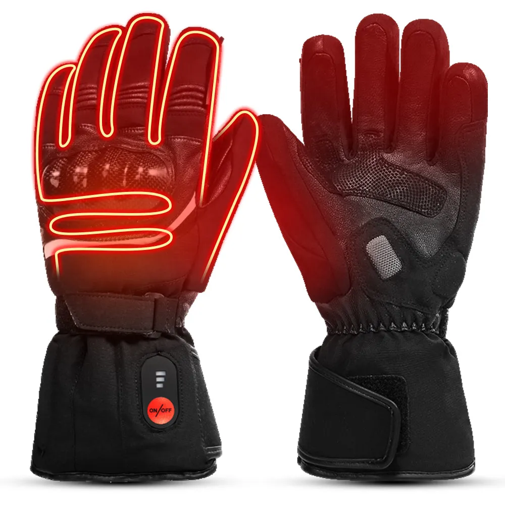 DAY WOLF Top-Notch Heated Motorcycle Gloves with a Tough Protective Shell