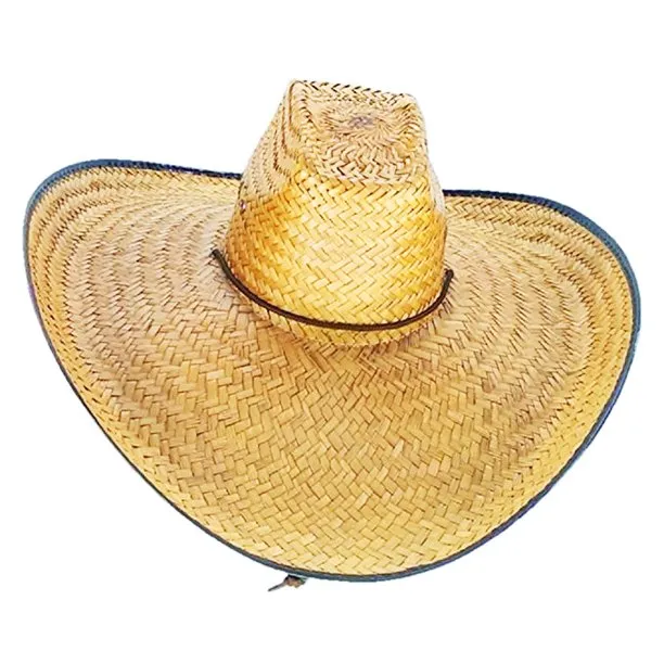 Double Weaved Hard Shell Ranch Style Shade Hat Large Fit Wide Brim Straw Hat