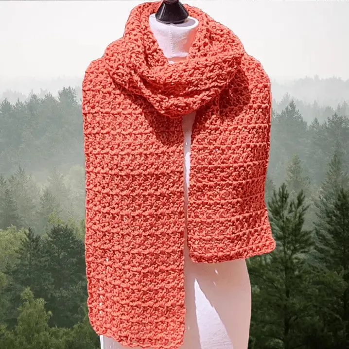 Easy V-Stitch Scarf – Beginner Crochet Pattern for a Stylish Accessory