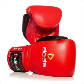 Elevate 2 Tone Leather Boxing Gloves - Red & Black