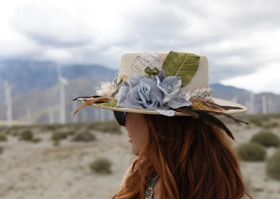 Enchanted Garden: One-of-a-Kind  Boho Hat by Sherri Baldy