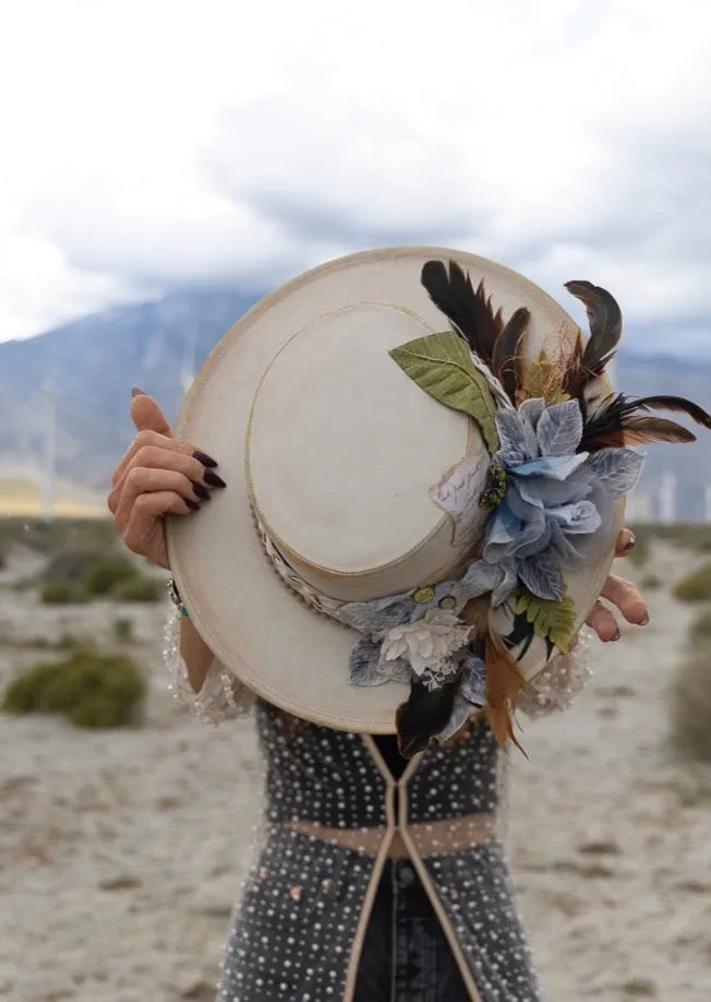 Enchanted Garden: One-of-a-Kind  Boho Hat by Sherri Baldy