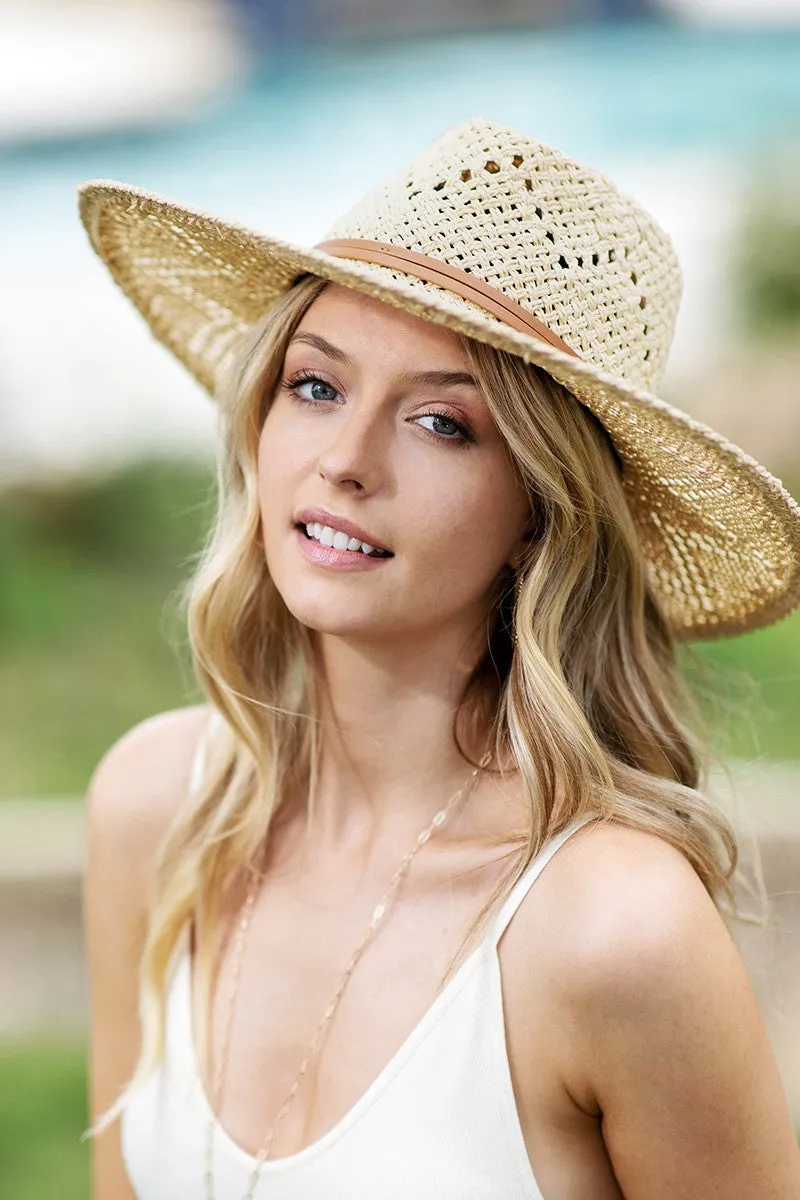 Eyelet Panama Hat