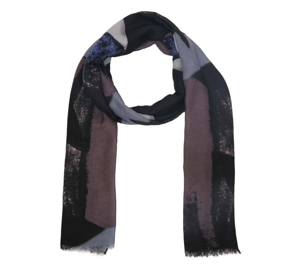 FabSeasons Grey Cotton Viscose Colorful Printed Soft & Stylish Scarf