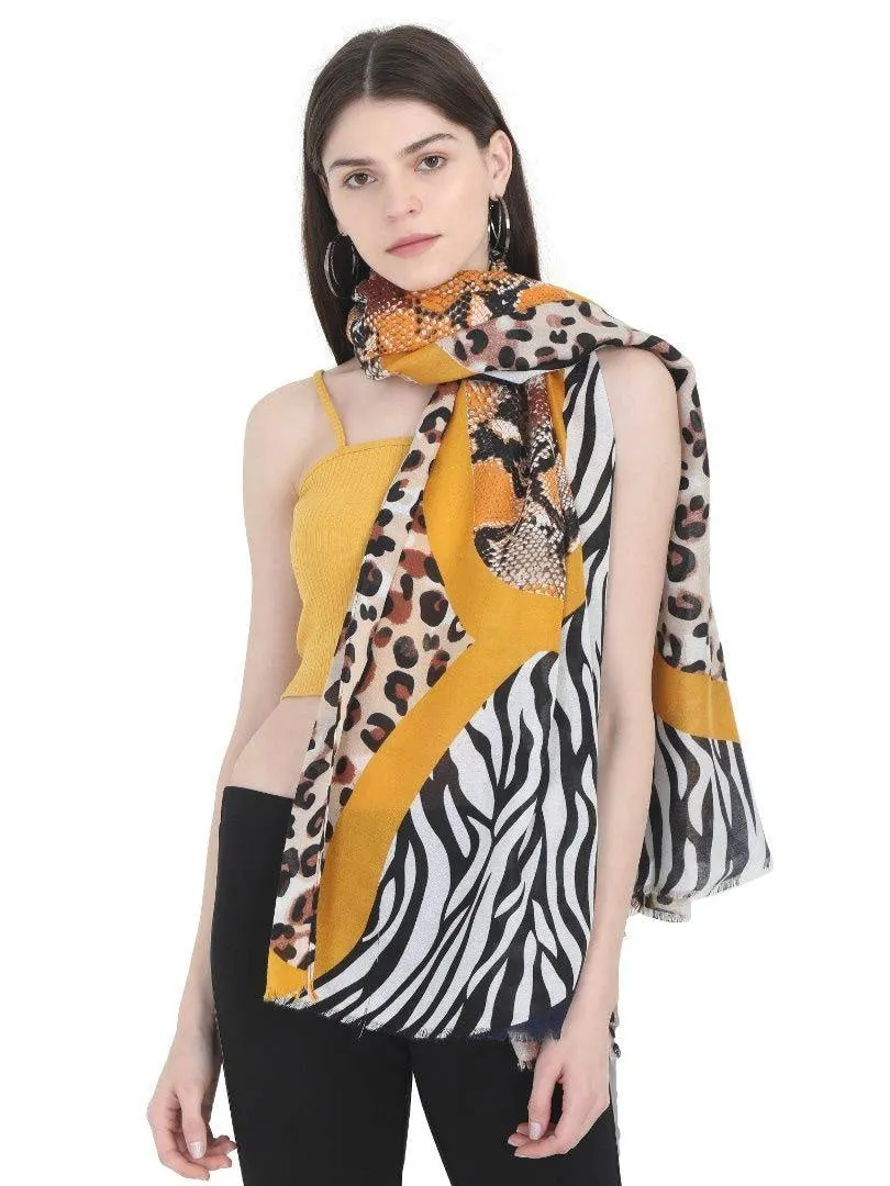 FabSeasons Maroon Fancy fashion Stylish Animal Printed Scarf