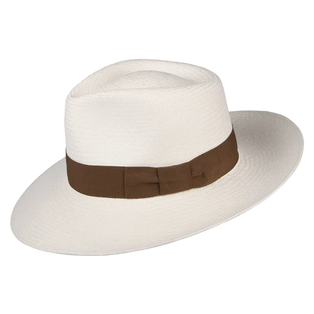 Failsworth Hats Chatsworth Panama Fedora Hat - Bleach-Taupe