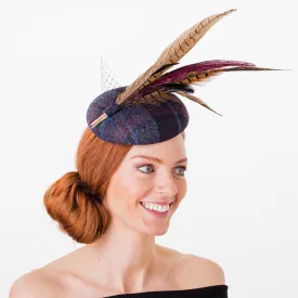 Failsworth Hats Newbury Feather Pillbox - Purple-Multi