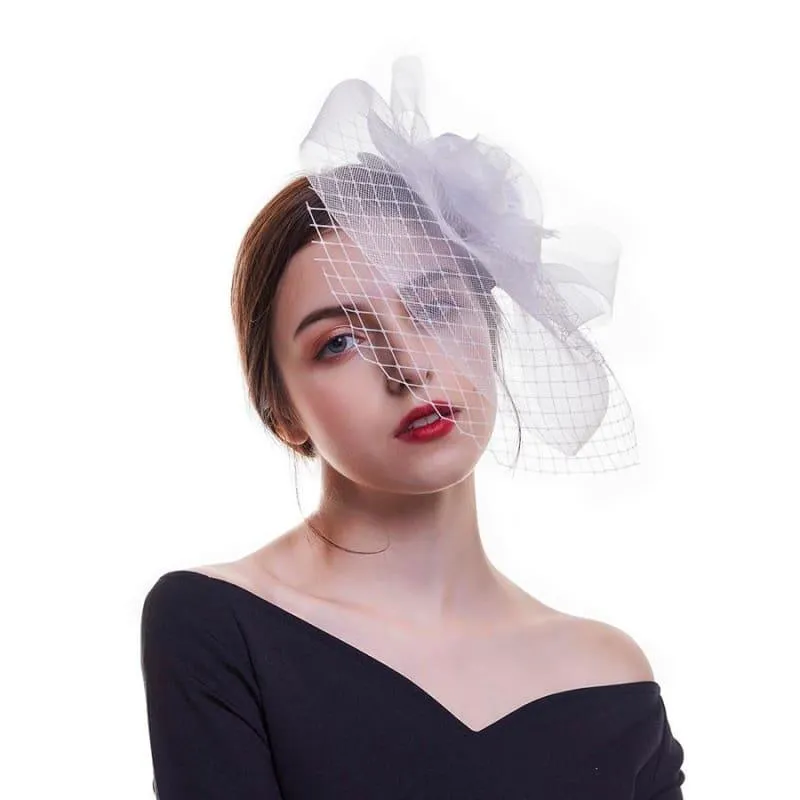 Fascinators Flower Mesh Ribbons Feathers Royal Elegant Fedoras Hat