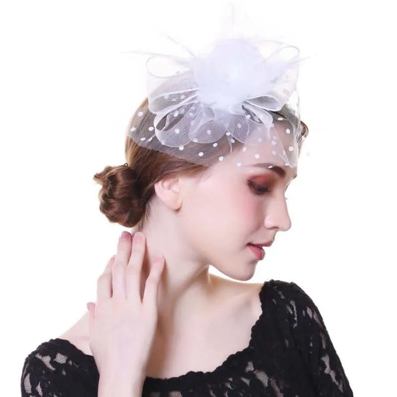 Fascinators Flower Mesh Ribbons Feathers Royal Elegant Fedoras Hat