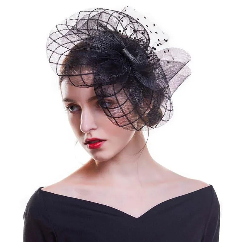 Fascinators Flower Mesh Ribbons Feathers Royal Elegant Fedoras Hat