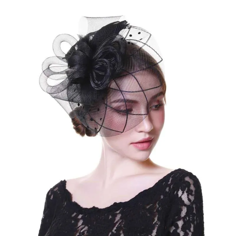 Fascinators Flower Mesh Ribbons Feathers Royal Elegant Fedoras Hat