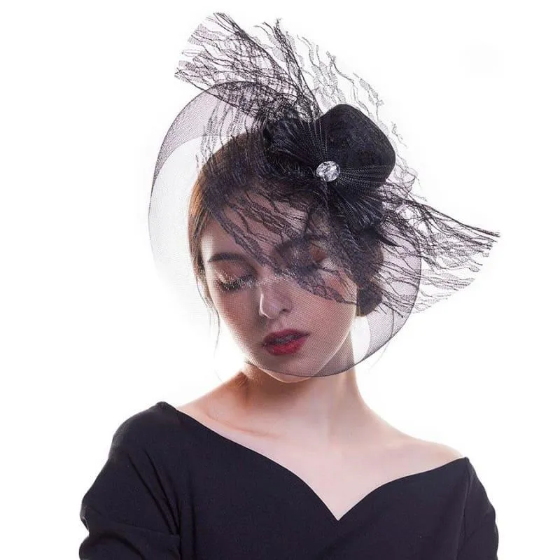 Fascinators Flower Mesh Ribbons Feathers Royal Elegant Fedoras Hat