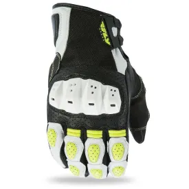 Fly Racing Brawler Men's White/Hi-Viz Yellow Motocross Gloves