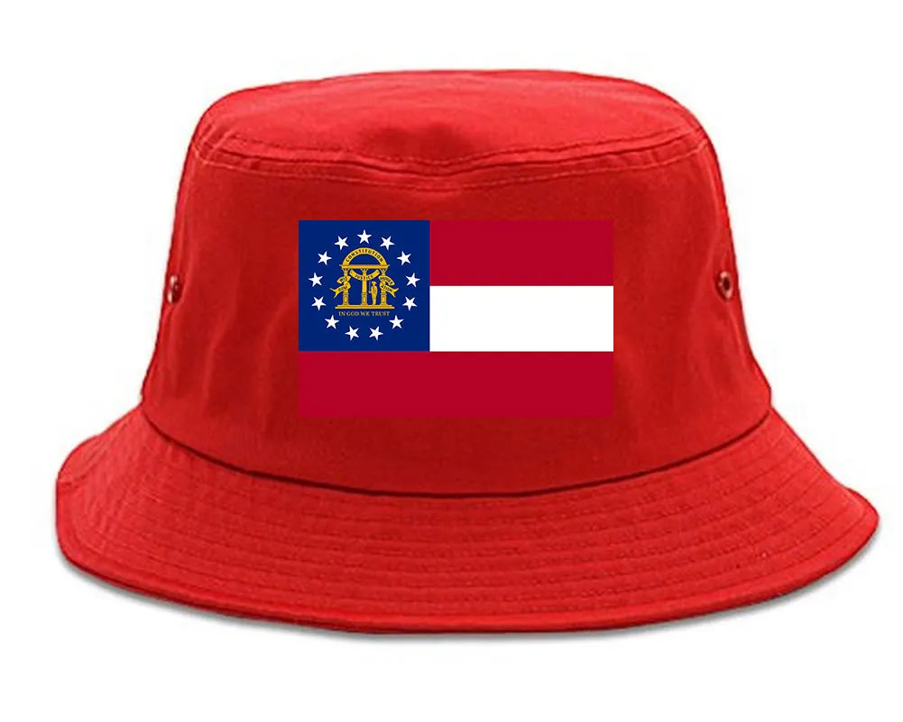 Georgia State Flag GA Chest Mens Bucket Hat