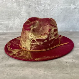 Gold Marbled Fedora