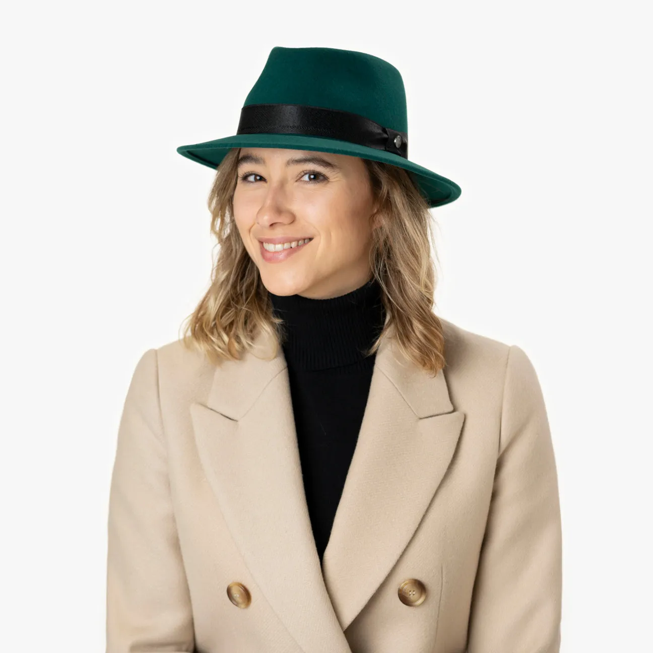 Green Traveller Felt Fedora Hat