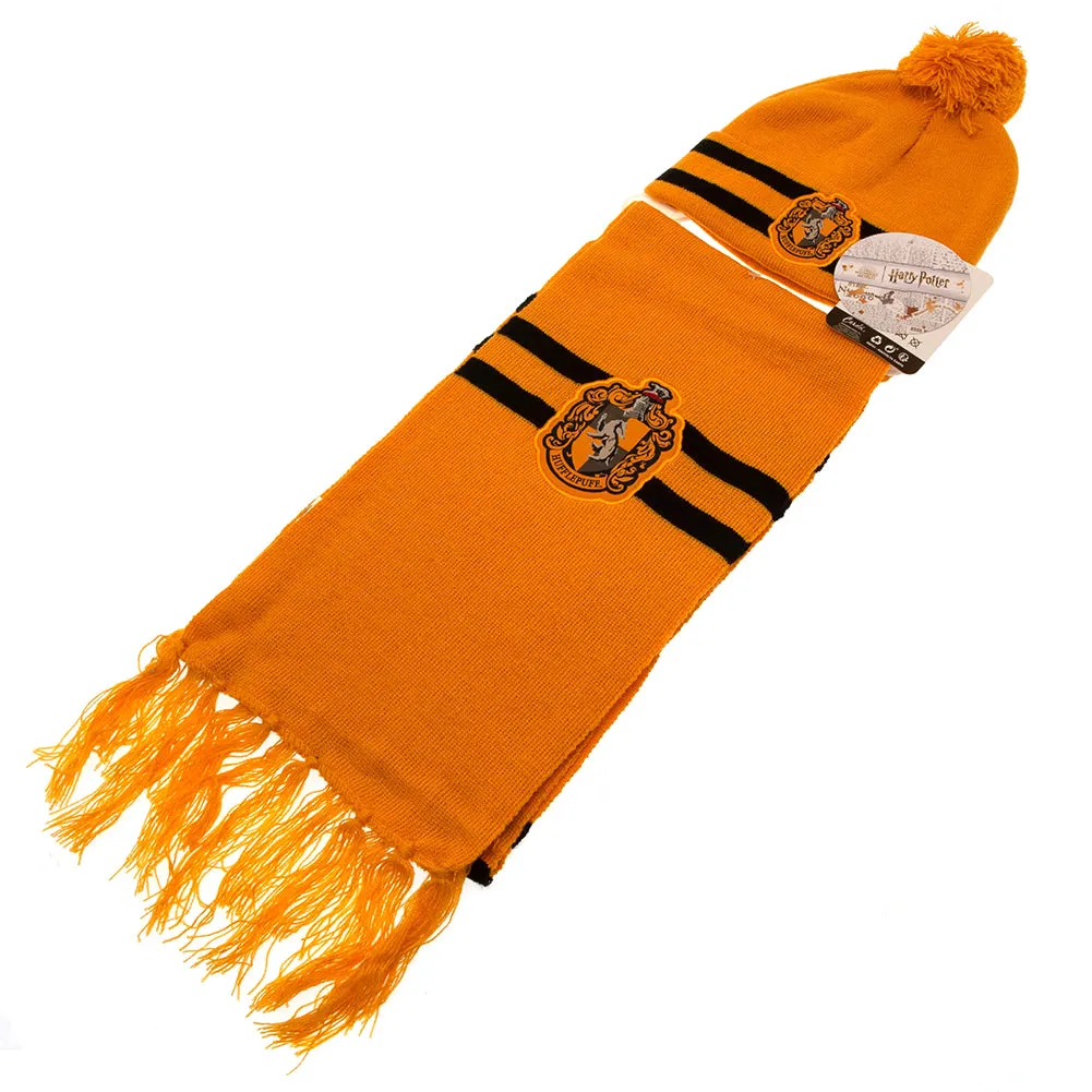 Harry Potter Junior Beanie & Scarf Hufflepuff Set