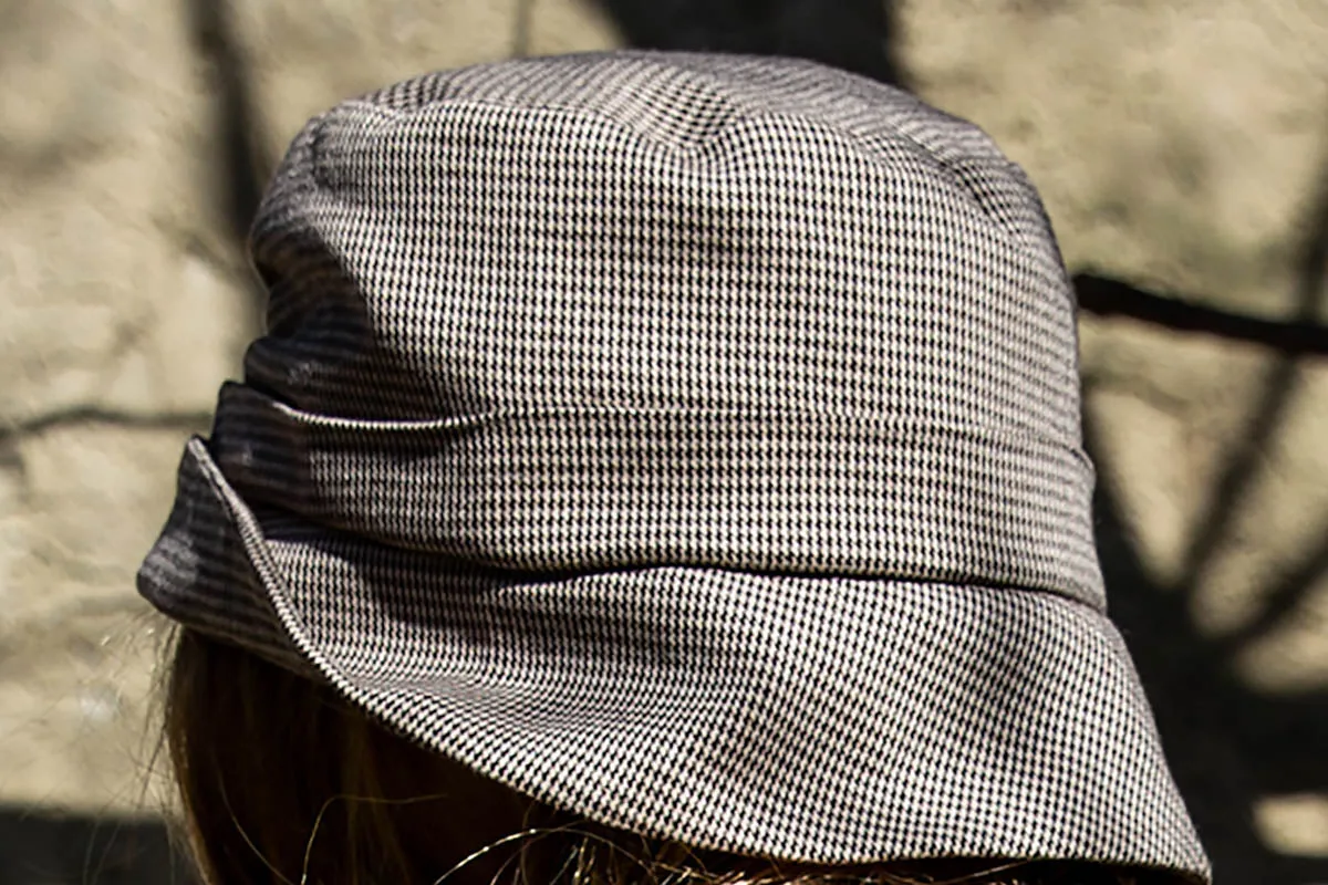 Hound-tooth Print Bucket Hat